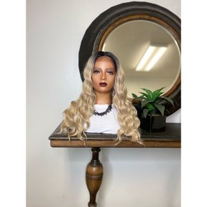LILY| LONG PLATINUM OMBRÉ BODY WAVE DEEP 4” DEEP T PART LACE FRONT WIG